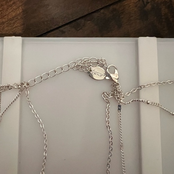 4 Tier Silver Necklace - Picture 5 of 7